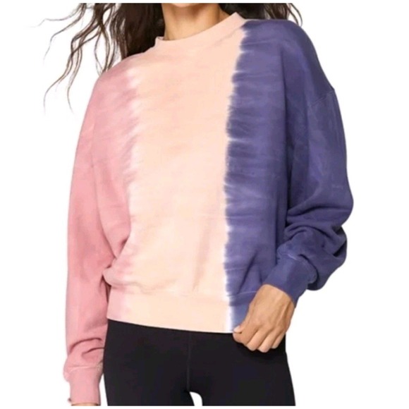 Spiritual Gangster Tops - Spiritual Gangster Universe Hailey Tie Dye French Terry Sweatshirt Womens Size L